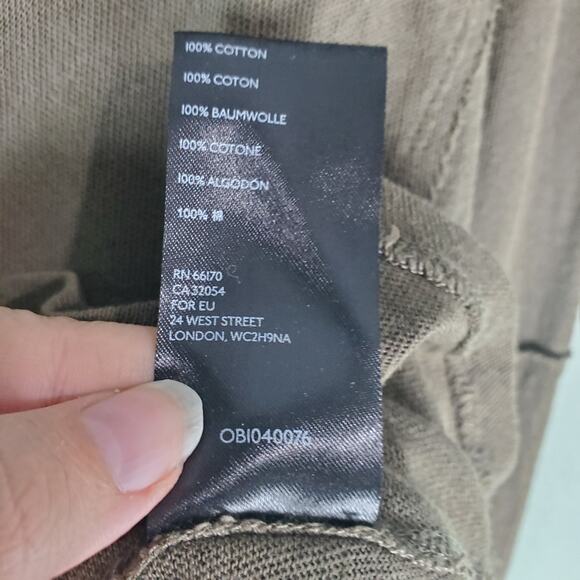 We The Free Womens Dark Green Long Cuffed Sleeve Distressed V-Neck Henley Size M - Picture 7 of 7